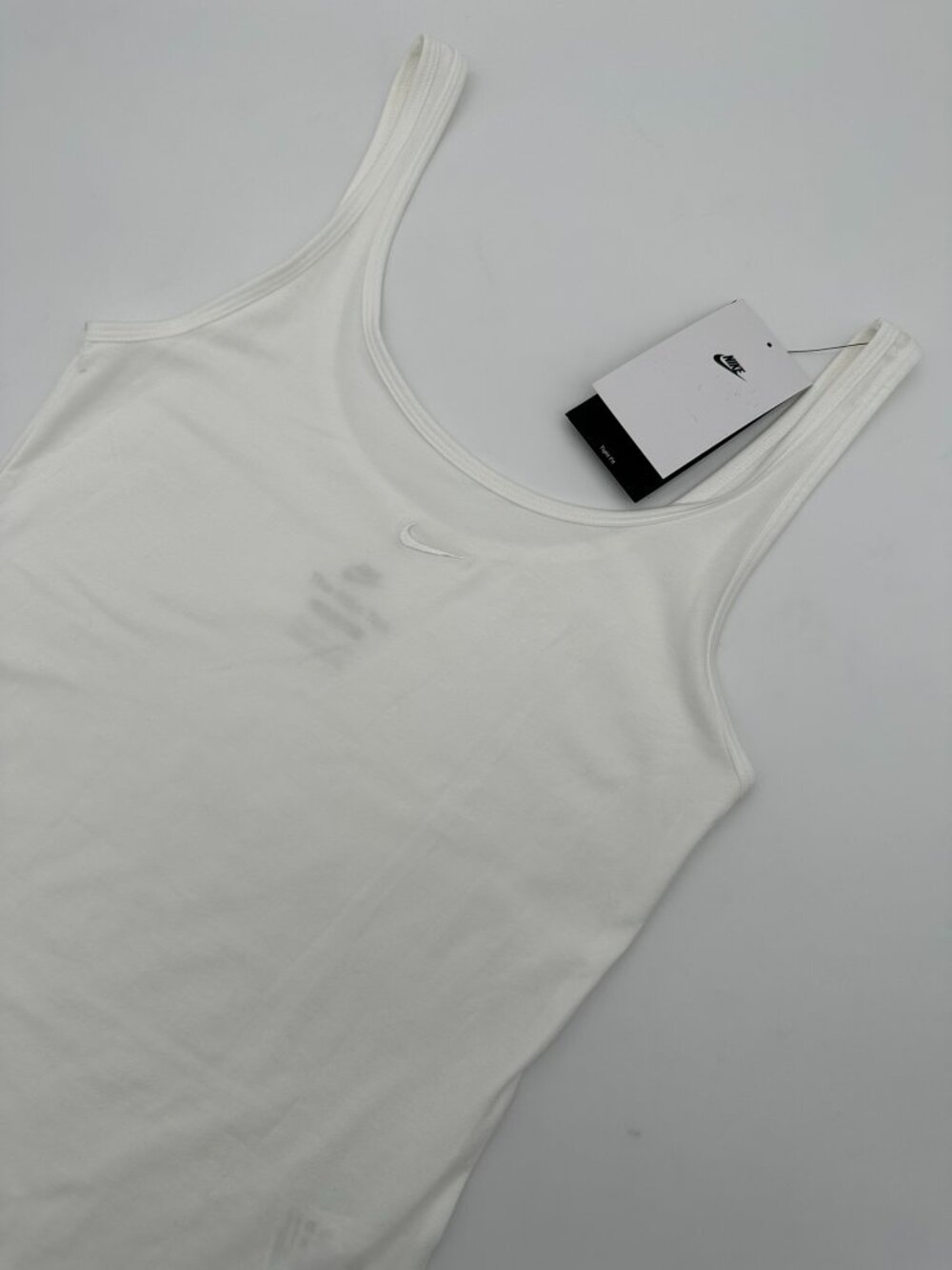 Nike Women's Sportswear Chill Knit Sleeveless Jersey Tank Top, Size Small, White